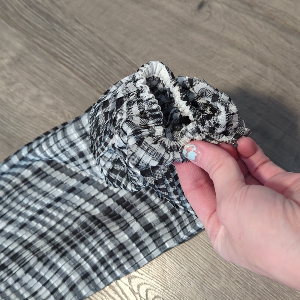 C/MEO Collective Checker Crop Ruffle Blouse Top - Picture 6 of 11